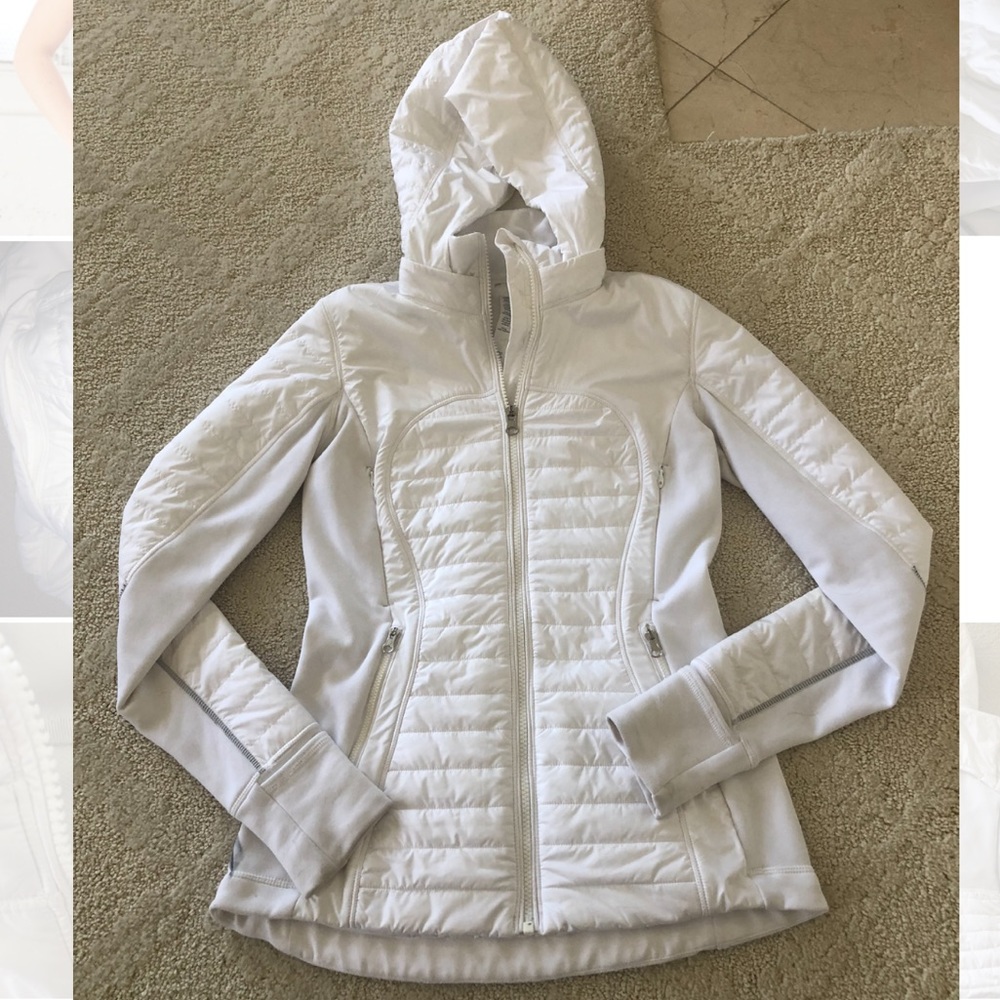 Lululemon size 4 white zip up jacket